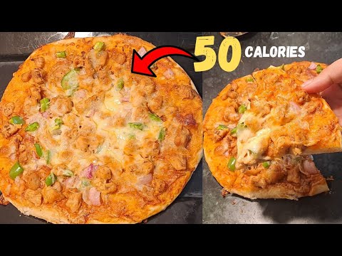Only 50 calorie pizza recipe | Low Calorie Pizza Recipe | Guilt-Free Pizza at Home🍕