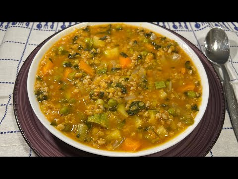 Zuppa di Verdure con Farro e Lenticchie-Facile, Saporita e Super Sana!
