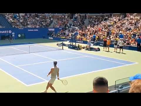 Carlos Alcaraz slow motion serve forehand backhand @usopen 2023