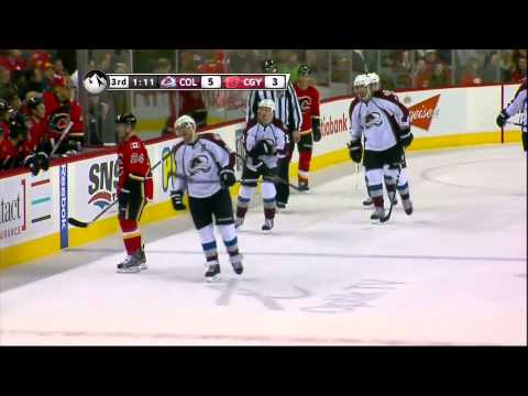 Paul Stastny 2nd goal goal 31 Jan 2013 Colorado Avalanche vs Calgary Flames NHL Hockey
