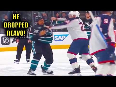 Ryan Reaves Mathieu Olivier Fight Scrap | San Jose Sharks vs Columbus Blue Jackets 2026 Highlights