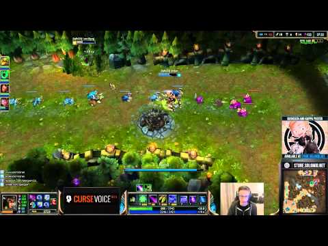 Bjergsen playing Cassiopeia with ranked 5's team