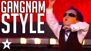 4 Year Old Kid Tristan Dances Gangnam Style on Bel