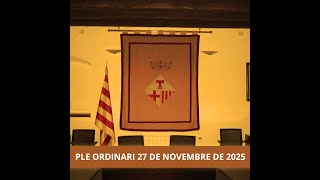 Ple del 27 de novembre de 2025 - Ajuntament de Sant Antoni de Vilamajor