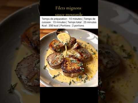 Recette délicieuse et facile. Filet mignon sauce moutarde. 😊✌️#food #recette #famille