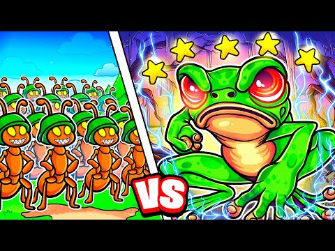 982,374 ANT ARMY vs MASSIVE FROG in Pocket Ants