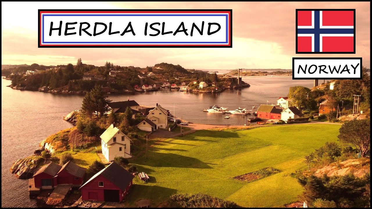 Discover the aerial vistas of Herdla Island.