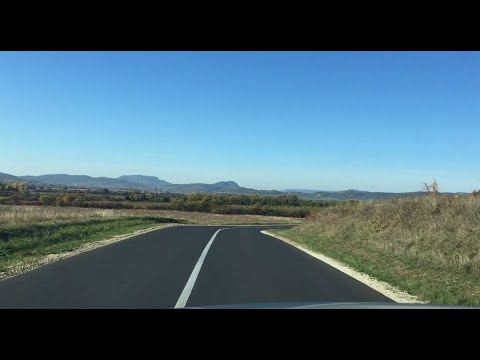 Scenic National Park in Hungary - Balatonfelvidék: Autumn Drive from Köveskál to Gyulakeszi.