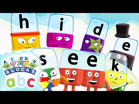 #E and I Play Hide and Seek｜長音母音｜フォニックス｜アルファベットブロック (#BackToSchool - E and I Play Hide and Seek | Long Vowels | Phonics | Alphablocks)