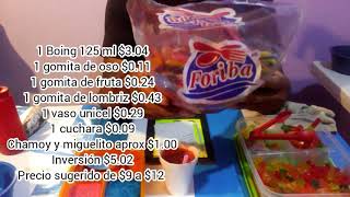 Mini GomiBoing 125ml económico para negocio (ingredientes y costos).