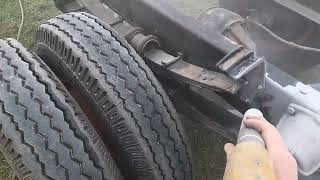 SandBlasting a Commer Truck frame