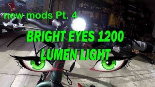 BRIGHT EYES 1200 LUMEN LIGHT | Rechargeable Bike Light/Headlamp Combo