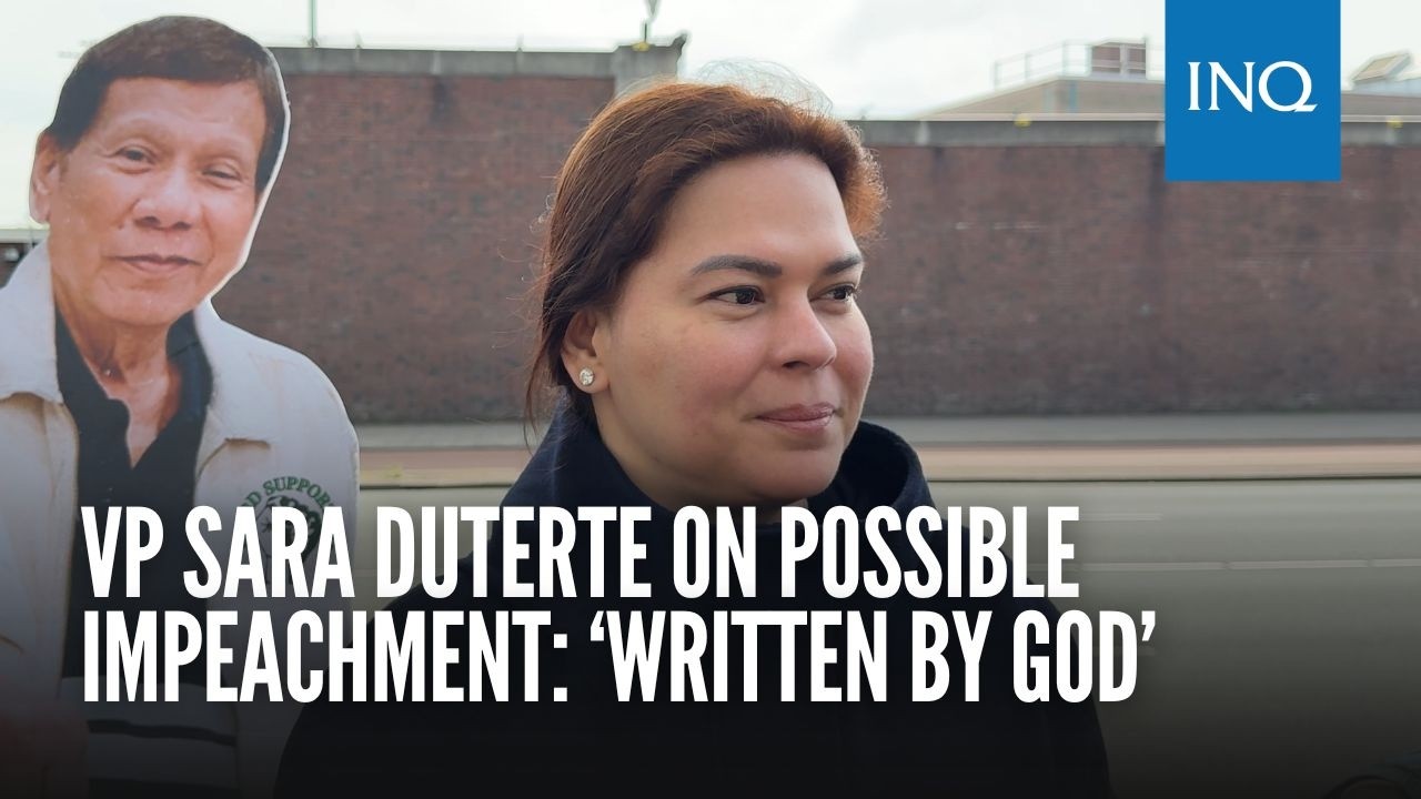 VP Sara Duterte on possible impeachment: ‘Written by God’