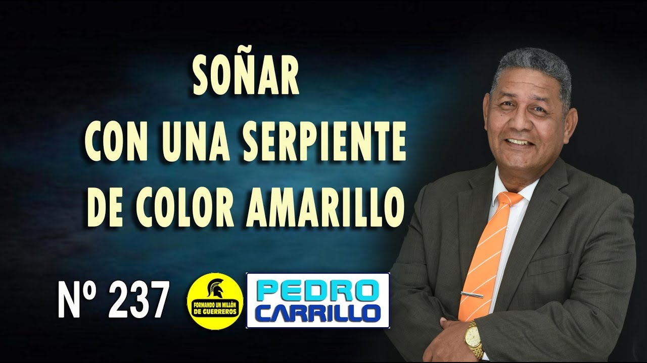 Nº 237 SOÑAR CON UNA SERPIENTE DE COLOR AMARILLO Pastor Pedro Carrillo