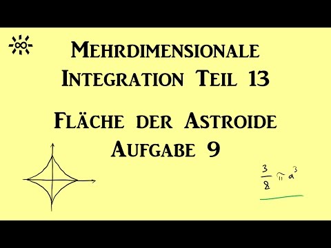 Mehrdimensionale Integration Teil 13 Aufgabe 9 Fläche der Astroide berechnen Sternkurve