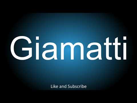 How to correctly pronounce in Italian and English - Giamatti.