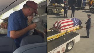 Passengers &#39;disrespect&#39; transport of airman&#39;s body on Phoenix flight