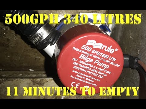 Rule Bilge Pump 500GPH Drain time?