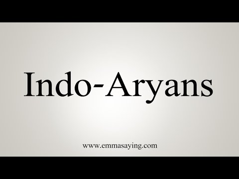How To Say Indo-Aryans