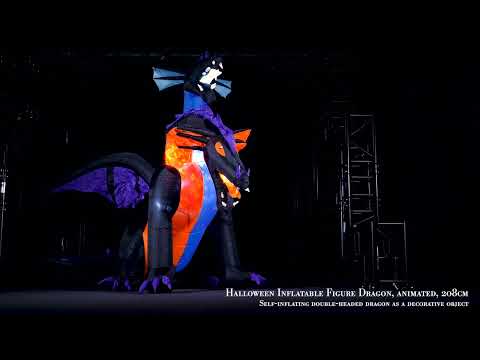 EUROPALMS Halloween Aufblasbare Figur Drache, 208cm