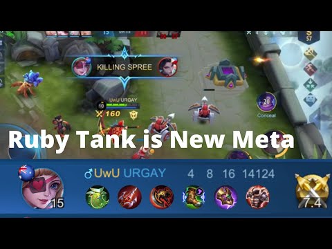 Ruby Tank is Meta! | Ruby Best Build and Emblem 2021 | Ruby Tank Gameplay 2021 Mobile Legends