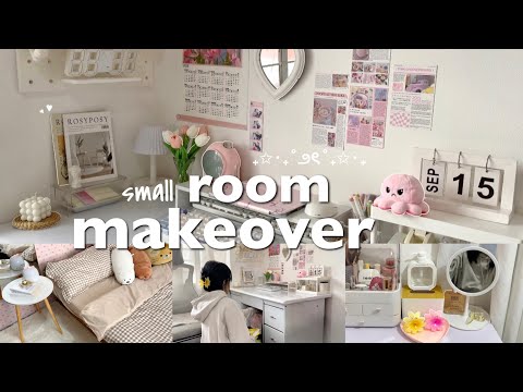 aesthetic room makeover 🌸 korean & pinterest inspired, new desk setup, shopee finds, coquette + tour