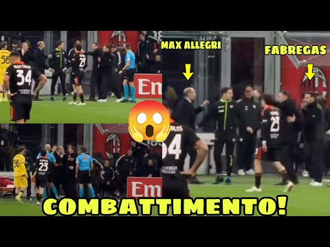 😡 Combattimento! Max Allegri & Cesc Fabregas Heated Fight In Tonight’s Game Vs Como.
