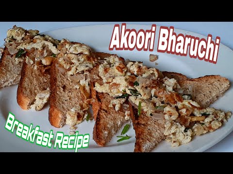 Breakfast Recipe - Akoori Bharuchi I Scrambled Egg Bread Recipe I Tasty Trendy Food