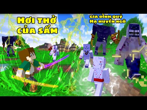 Minecraft Demon Slayer☻Episode 9☻Infiltrate the Devil's Forest Using Thunder Breath to Defeat Ha Huyen Ngu's Family