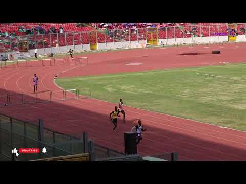 Boys 400m hurdles heat 1. 55.50sec. Zone 4. Ashanti region Interco 2026.