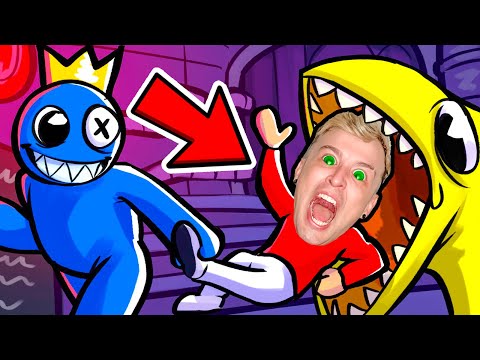 NÃO CONFIE no RAINBOW FRIENDS CAPÍTULO 2! CIANO e YELLOW QUEREM me PEGAR! PARTE 2 - Roblox