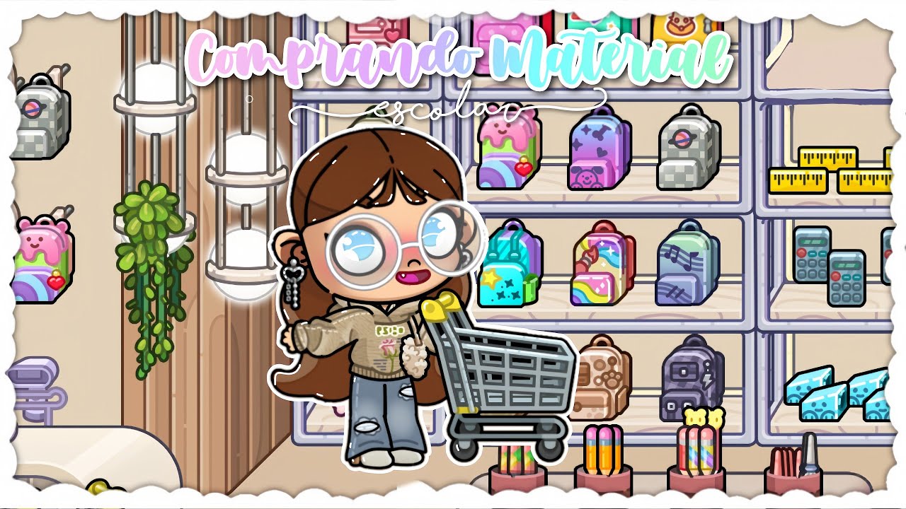 *AESTHETIC* Comprando Material Escolar 2026 🛒📚 | Avatar World | *Com Voz 🔊