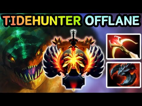 🔥 NEW PATCH 7.40 TIDEHUNTER OFFLANE INSANE DAMAGE BUILD | DOTA 2 GAMEPLAY 🔥