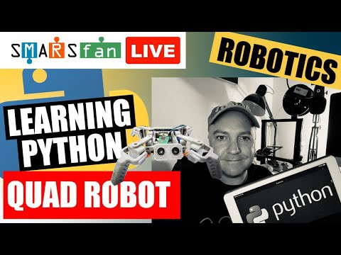 YouTube thumbnail for SMARS Quad robot, walking cycle in Python