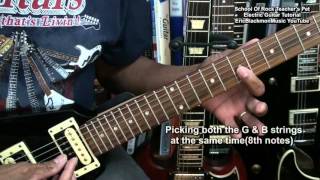TEACHER'S PET School Of Rock The Musical Intro Lead Guitar Lesson @EricBlackmonGuitar