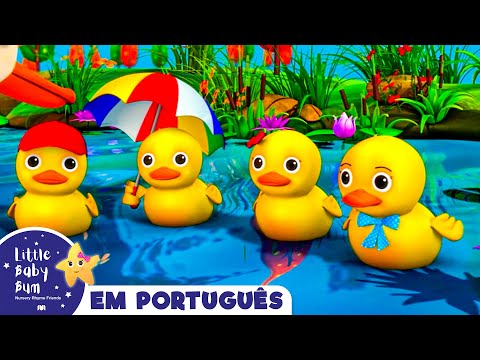 Cinco Patinhos |  Canções para crianças | Little Baby Bum em Português