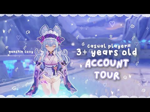 3+ years old F2P genshin account tour ⁺˖ 🌷🍨♡ ( + w voice ) || Genshin Impact Cozy Gameplay