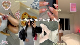 VALENTINE'S VLOG 👼🏼💌 *romanticizing self love* heart shaped pizza's + nails + aesthetic inspo