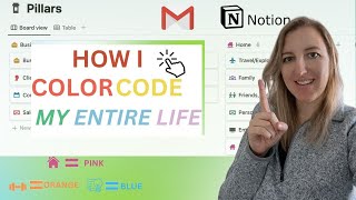 My Color Coding System (13 Pillars): How I organize my entire Life & Business (Notion + Gmail)