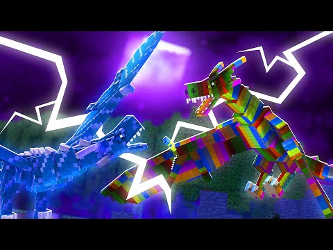 Minecraft: ENCHANTED DRAGON Vs RAINBOW DRAGON! - AGE OF DRAGONS - Ep. 33 ‹ PAULINHU ›
