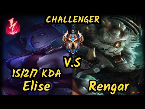 SevenArmy (ELISE) vs RENGAR - 15/2/7 KDA JUNGLE CHALLENGER GAMEPLAY - EUW