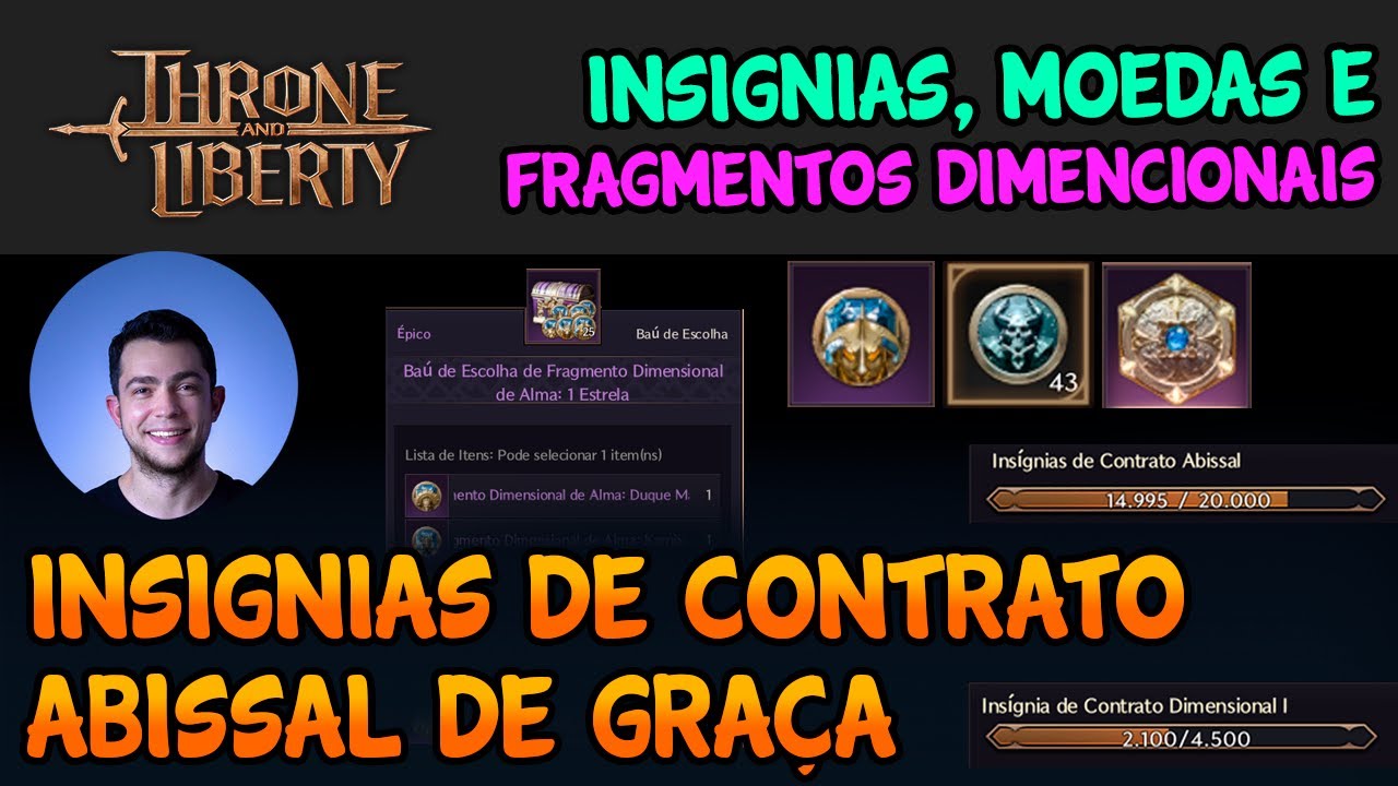 INSIGNIAS, MOEDAS, TOKENS E FRAGMENTOS DIMENCIONAIS - MARCO VEIO THRONE AND LIBERTY