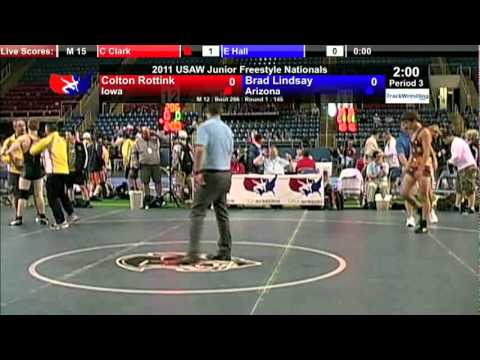 Junior Freestyle 145   Colton Rottink IA vs  Brad Lindsay AZ