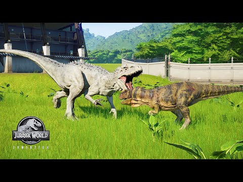 A Battle Beetween Ceratosaurus Vs Indominus Rex - Jurassic World Evolution