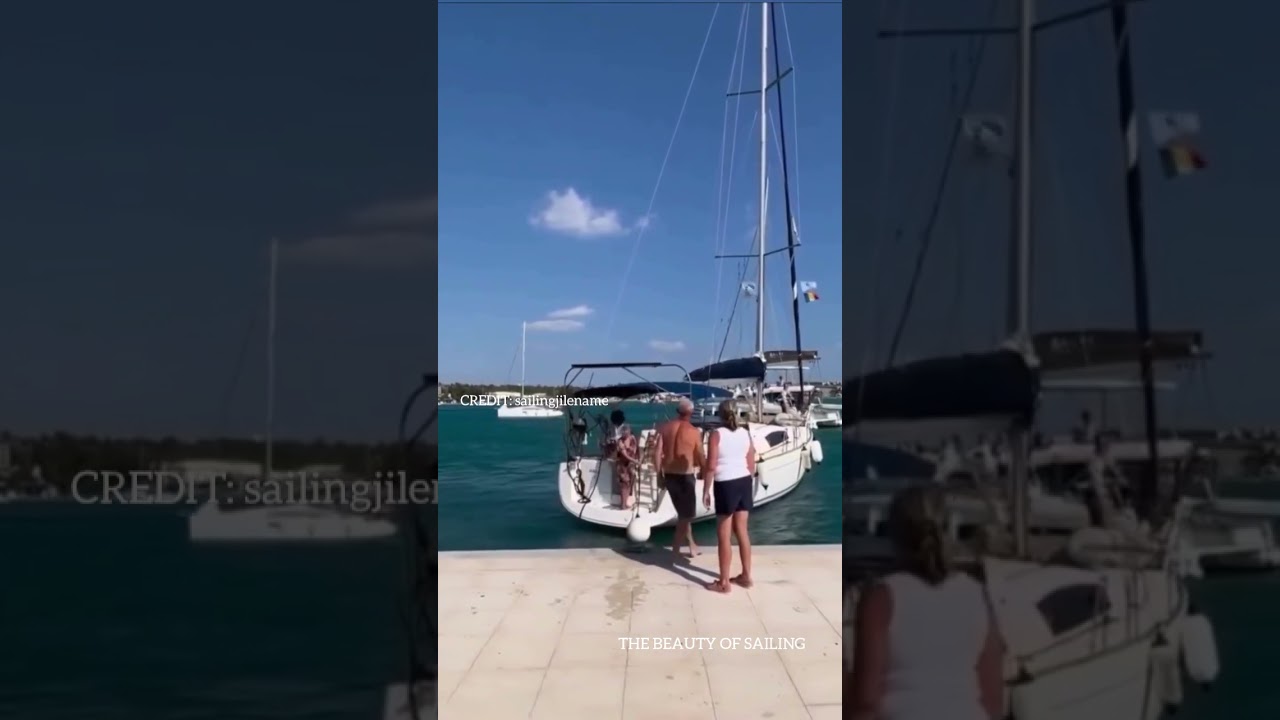 How NOT to dock a sailboat...🫣😅