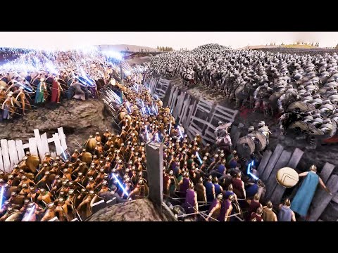 Triangle Battle! Jedi, Spartans Stand Against Viking Terror! ULTIMATE EPIC BATTLE SIMULATOR 2