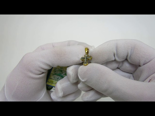 Срібний хрестик з позолотою вкх70 Відео огляд