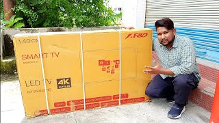 NEW F&D FLT-5504USHG 55inch 4K UHD SMART TV UNBOXING IN HINDI
