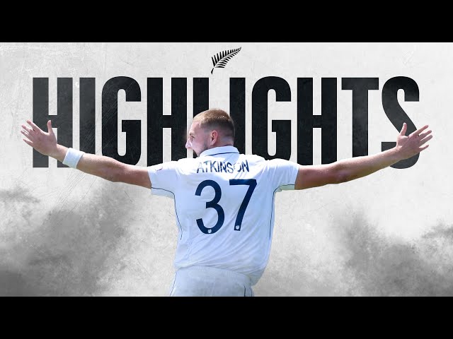Atkinson Hat-Trick Gives Visitors Large Lead | Highlights | New Zealand v England 2nd Test Day 2 Atkinson Hat-Trick Gives Visitors Large Lead | Highlights | New Zealand v England 2nd Test Day 2