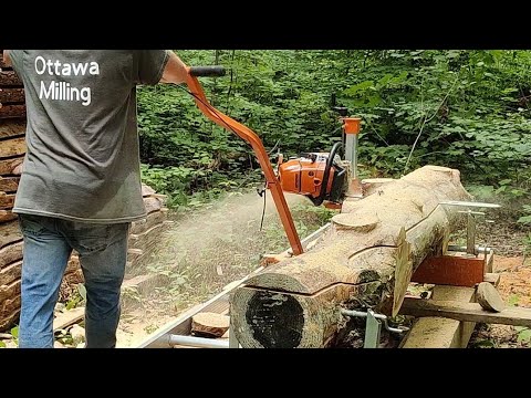 Norwood sawmills PM14 milling white pine in realtime